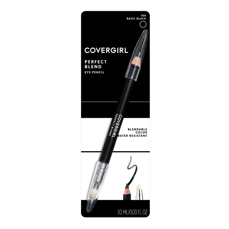 COVERGIRL Perfect Blend Eyeliner Pencil, Basic Black, Eyeliner Pencil with