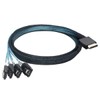AoQhir OCuLink PCIe SAS SFF-8611 4i to 4X SATA 7P