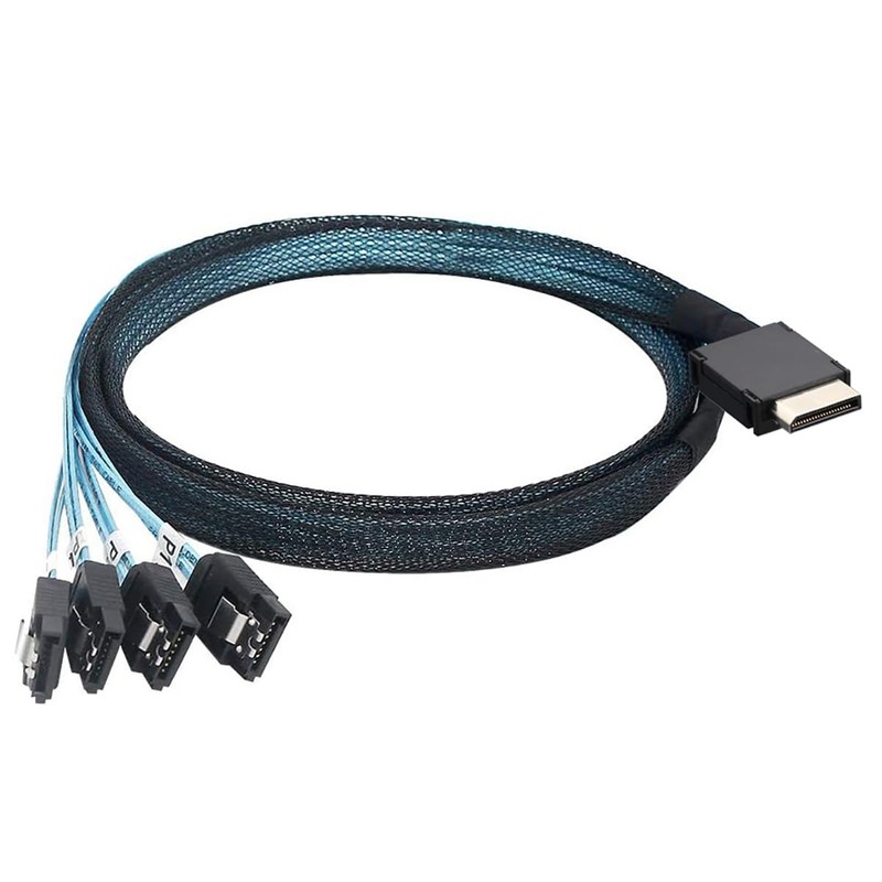 AoQhir OCuLink PCIe SAS SFF-8611 4i to 4X SATA 7P