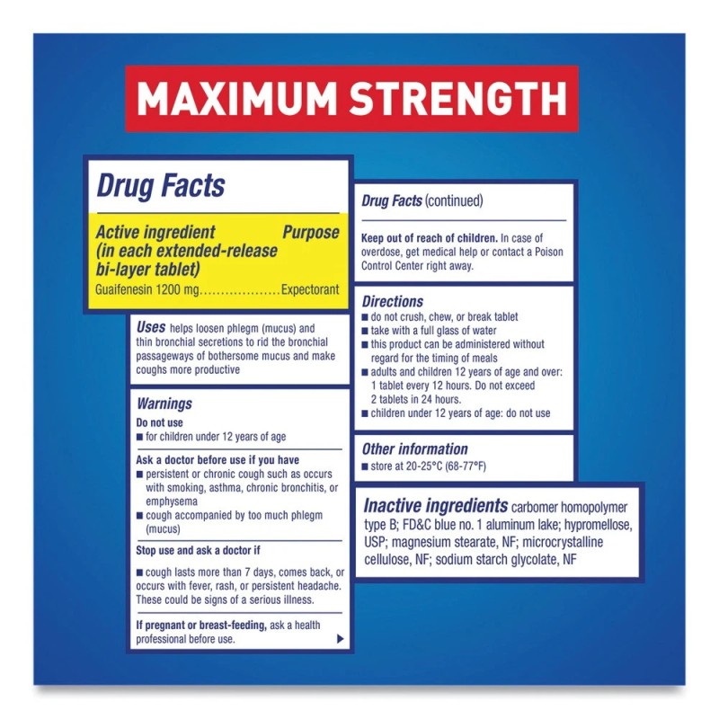 Mucinex 02314 14-Tablets Maximum Strength Expectorant New