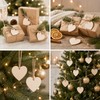 100 Pcs 1" Wooden Hearts for Crafts, DIY Ornaments, Hanging