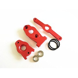 Aluminum Steering Assembly with Bearing Red for Traxxas 1/16 Mini E-Revo Slash 4WD Summit 7043
