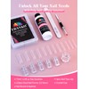 EBANKU Poly Gel Toenail Kit, Reusable Toe Dual Nail Forms