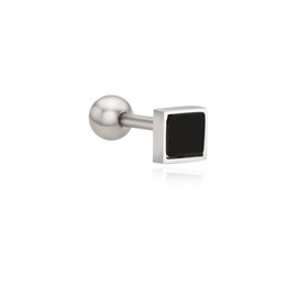 Square silver frame piercing OTEP22303TSS plating color / 스퀘어 실버 프레임 피어싱 OTEP22303TSS 도금컬러