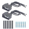 2Pcs Front Turn Signal Light Connector Plug Harness for 2007-2018