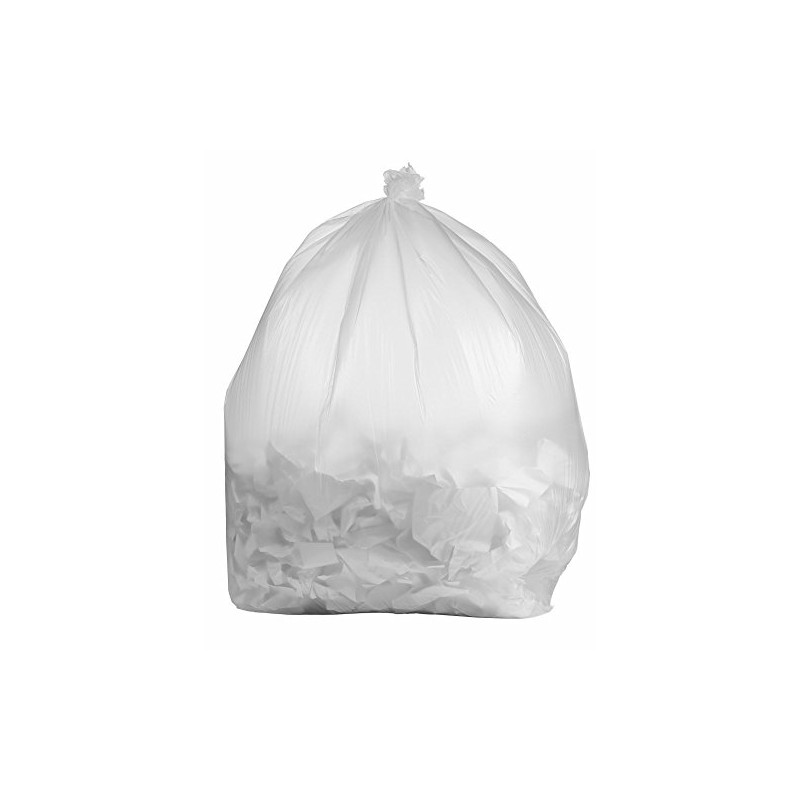 PlasticMill Heavy Duty Trash Bags - Clear Garbage Bags -