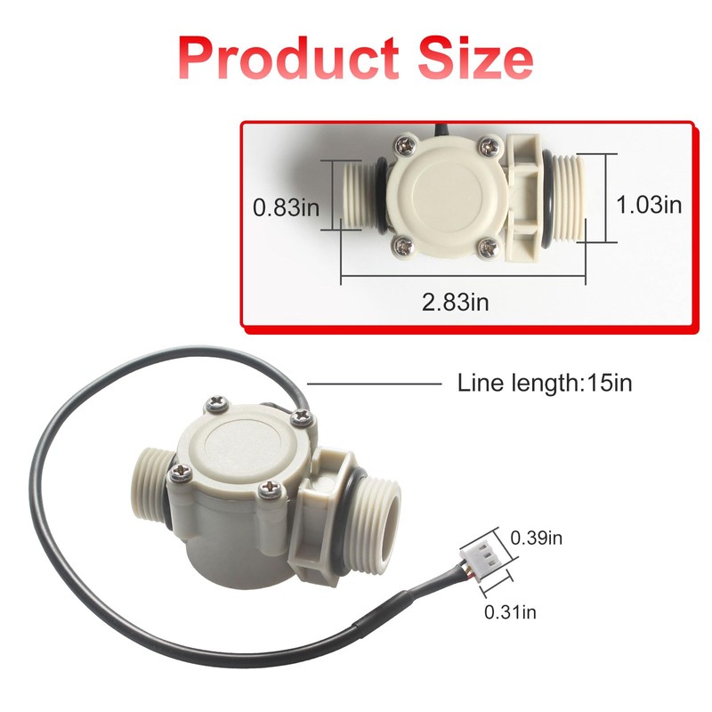 Aulpq FSA QC MEDLRG Tankless Water Heater Flow Sensor, for