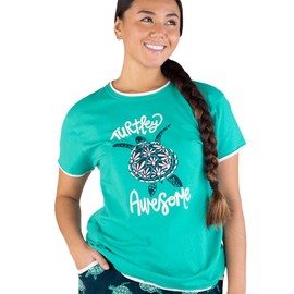 Lazy One Pajamas for Women, Cute Pajama Pants and Top Separates, Turtley Awesome, Turtles, Ocean, Sea, Animal