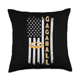 Gaga Ball Ninja USA Funny Gagaball Pit Dodgeball Gaga Ball Throw Pillow