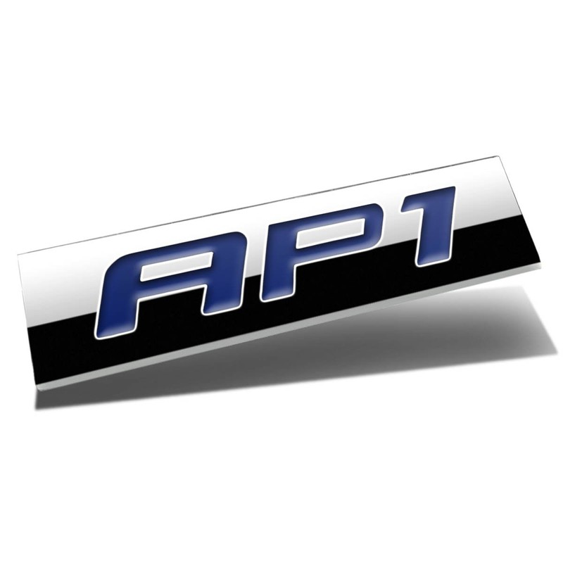 Chrome Finish Metal Emblem AP1 Badge (Blue Letter)