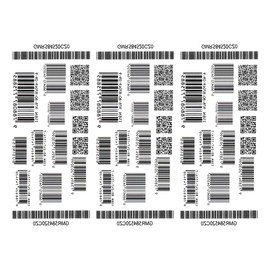 THE FANTASY ymk001 Tattoo Sticker Barcode Symbol [Regular Size, Pack of 3]