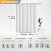 BTTN Extra Long Shower Curtain 72x96 inches, Tall Linen Textured
