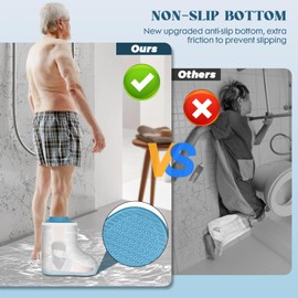 Waterproof Foot Cast Cover for Shower Adults with New Upgraded Non-Slip Padding Bottom, Reusable Ankle Cast Protector for Foot Surgery to Keep Wound & Bandages Dry