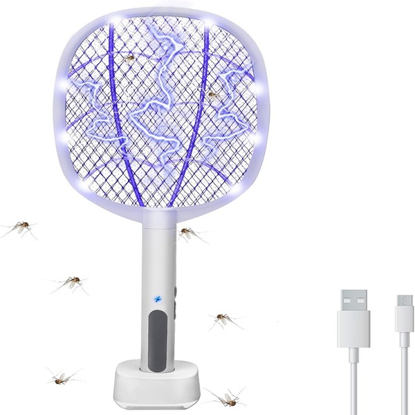 Monrocco Electric Fly Swatter Rackets for Indoor and Outdoor, Portable,