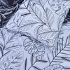 Sleepdown Tropical Palm Tree Floral Mono White Black Reversible Soft