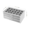 HEIHAK 2 PCS 54 Grid Acrylic Rock Collection Display Case