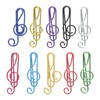 100Pcs Cute Note Paper Clips 10 Colors Metal Music Note