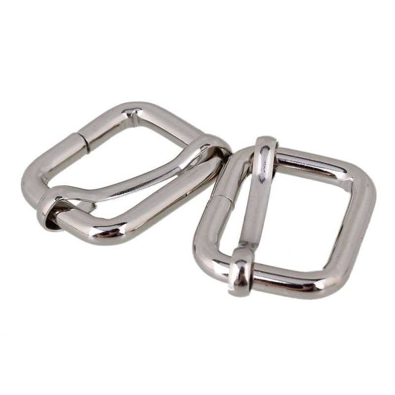 Mxfans 20 x Silver Triglides Slides Webbing Belt Buckles Handbag