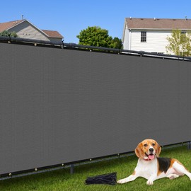 Cisvio 5'X 50' Privacy Screen Fence 90% Blockage Heavy Duty Protective Covering Mesh Fencing for Outdoor Patio Pool Balcony Dark Grey