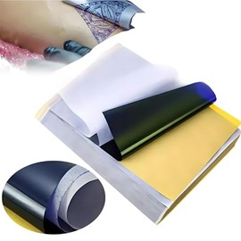 50 Hojas Papel Hectográfico para Tatuar, Transfer Temporales Imprimibles, Papel para Tatuajes de Impresora o Manual, 4 en 1, Tattoo Paper, Hojas Transfer para Tatuajes Temporales