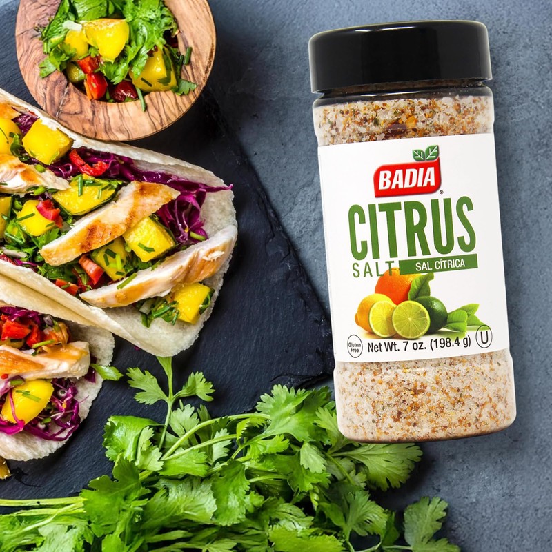 Badia Citrus Salt, 7 oz – Zesty Blend of Sea