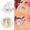 Grand Piano Shaped Windup Transprent Acrylic Music Box Birthday Present