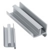 Gray Shower Door Bottom Track, Single-Sided Channel Dimensions of 1/2