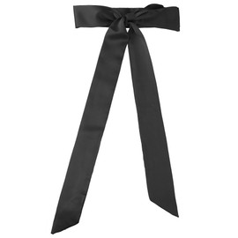 Allegra K Women's Skinny Scarf, Solid Color, Long Scarf, Neckerchief, Black