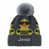 JEDCo Jeep | Duck Beanie with Pom, Gray
