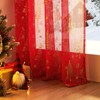 Topfinel Christmas Curtains with Eyelets Semi-Transparent Curtains Modern 145 L