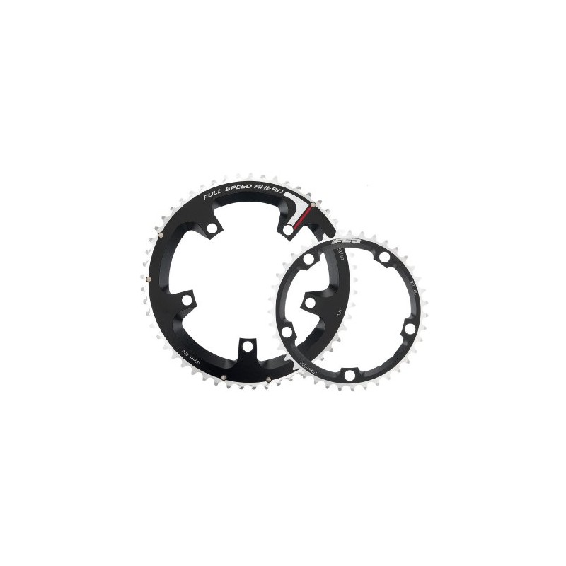 FSA Unisex's Pro 2x11 Road Chainring, Black, Size 110 x