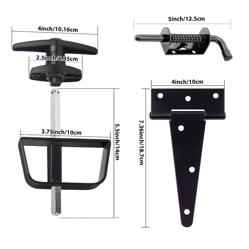 BTEOBFY Double Door Shed Hardware Kit -Includes Window and Door/Window