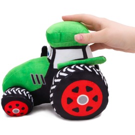 Toyland® 21cm (8 Inch) Plush Farm Tractor - Boys & Girls Bedroom Decoration (GREEN)