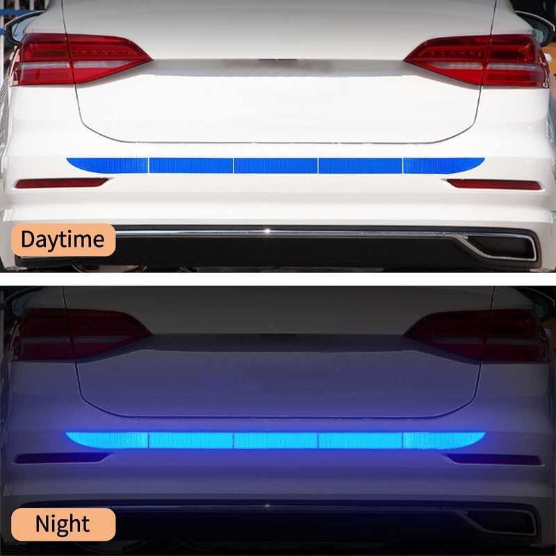 BLAKAYA Reflective Rear Bumper Sticker Car Trunk Reflective Strips Diamond