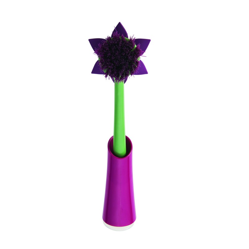 Kizmos 5112241 Flora Dish Brush, Plastic, Assorted