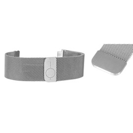 Eichmüller BandOh 22 mm Milanese Watch Strap Silver with Magnetic Clasp Quick Release, Bracelet