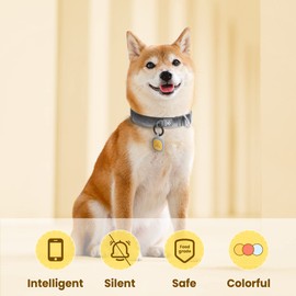 Pawaii Silent Silicone Dog ID Tag, Modifiable Pet Online Profile and Emergency Contacts, Scan QR for Instant Location Alerts, 1 Pack (Yellow)