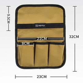 Beach Chair Armrest Bag, Chair Storage Bag Portable Double Layer Camp Chair Side Pocket Storage Bag, Storage Portable Beach Chair Side Organizer for Beach Chairs, Camping Chairs and Garden Chairs