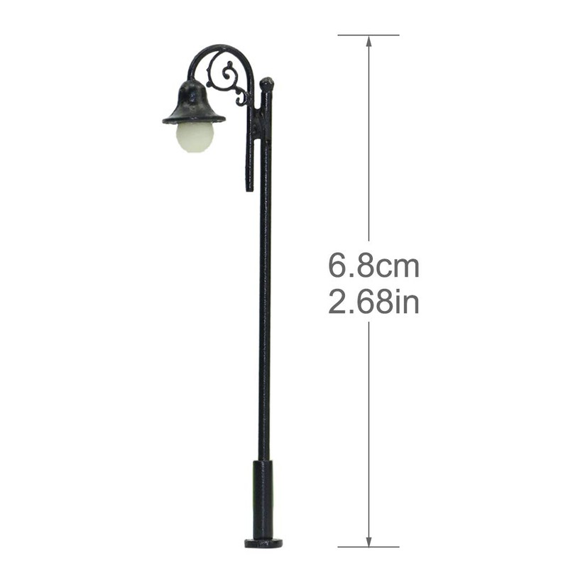 Evemodel LYM39 10pcs Model Railway Train Lamp Post Street Lights