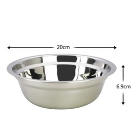 Nesmilers Baking Mixing Bowl Set of 4, Prep Bowls, Stainless Steel Deep Bowl