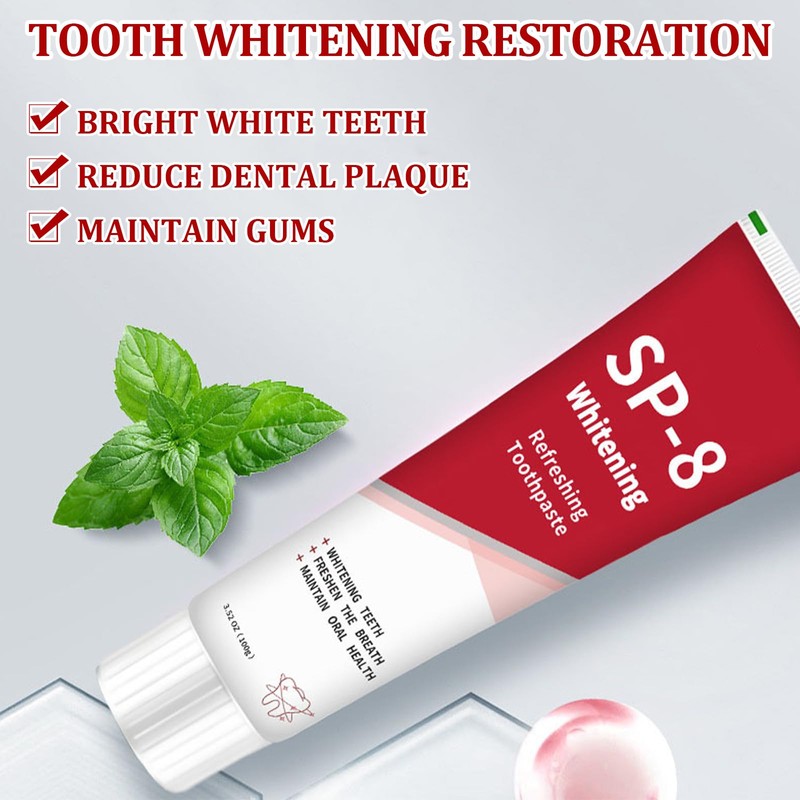 2PCS Sp8 Probiotic Toothpaste,Fresh P-8 Probiotics Toothpaste, Sp-8 Ultra Whitening