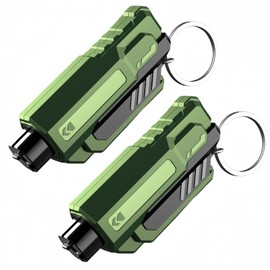 Window Breaker and Seatbelt Cutter Keychain,2 in 1 Car Safety Hammer Glass Break Under Water,Emergency Window Punch Escape Tool for Vehicle (2, greengreen)