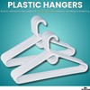 1InTheHome Heavy Duty White Hangers Tubular Plastic Hangers, Set of