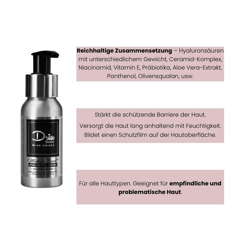 Driu Beauty Hyaluronic Serum Wise Unisex Moisture Boost, 50 ml