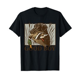 Vintage Dog Good Boy Duck Hunting Labrador Retriever Gift T-Shirt