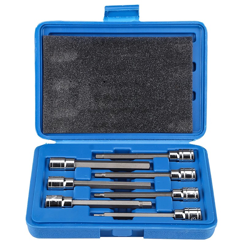 7Pcs Extra Long Hex Bit Socket Set 3/4/5/6/7/8/10 mm Repair