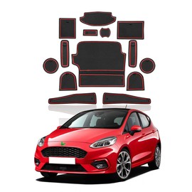 YEE PIN For Fiesta 8 2017-2023 Rubber Mats Fiesta ST MK8 Accessories Interior Non-Slip Mats for Centre Console Storage Box Puma ST Interior