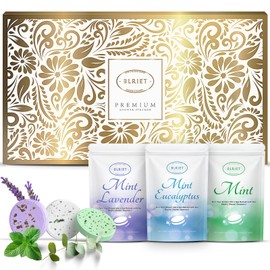 Shower Steamers Aromatherapy BLRIET 18 pack Christmas Stocking Stuffers Birthday Gifts for Women, Men, Teens, Mint and lavender Shower Steamers With Natural Essential Oils Stress Relief and Relaxation