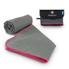 BERGBRUDER Microfibre Hand Towels – Many Sizes and Colours – Ultralight, Compact & Quick Drying – Microfibre Towel, Travel Towel, Sports Towel, Bath Towel Set with Bag