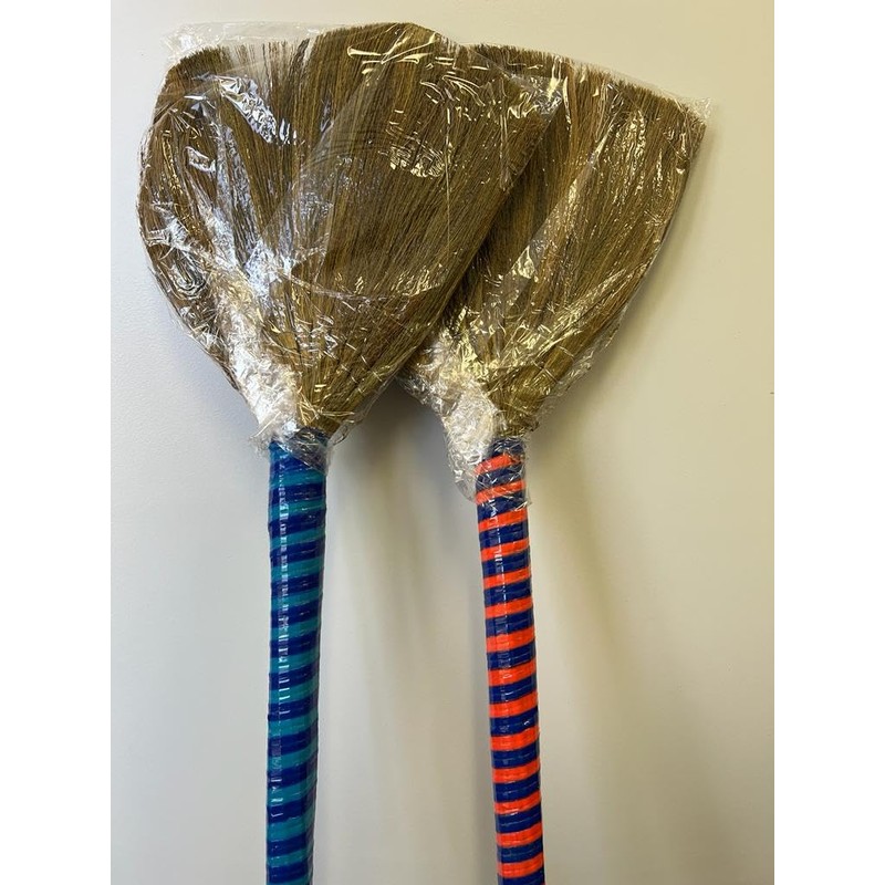 Gentle Cleaning Traditional Vietnamese Straw Brooms - 2 Packs